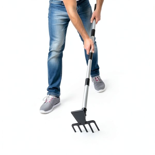 Walensee 2-in-1 Garden Hoe Black Metal Rake Adjustable-7