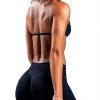 FitFlex Nylon Sports Bra Black Women’s Design-1