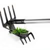 Walensee 2-in-1 Garden Hoe Black Metal Rake Adjustable-2