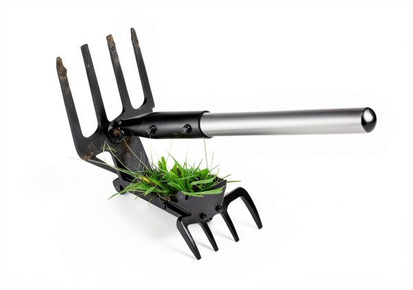 Walensee 2-in-1 Garden Hoe Black Metal Rake Adjustable-2