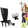 Walensee 2-in-1 Garden Hoe Black Metal Rake Adjustable-3