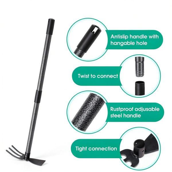 Garden Hoe duoyongCT Heavy Duty Adjustable-5