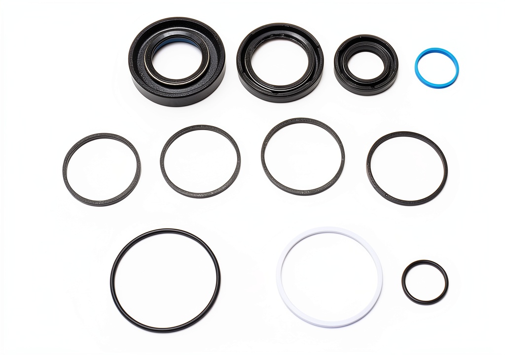 Installing Sunsong Rack and Pinion Seal Kit for Steering Unit Repair on a wooden workbench