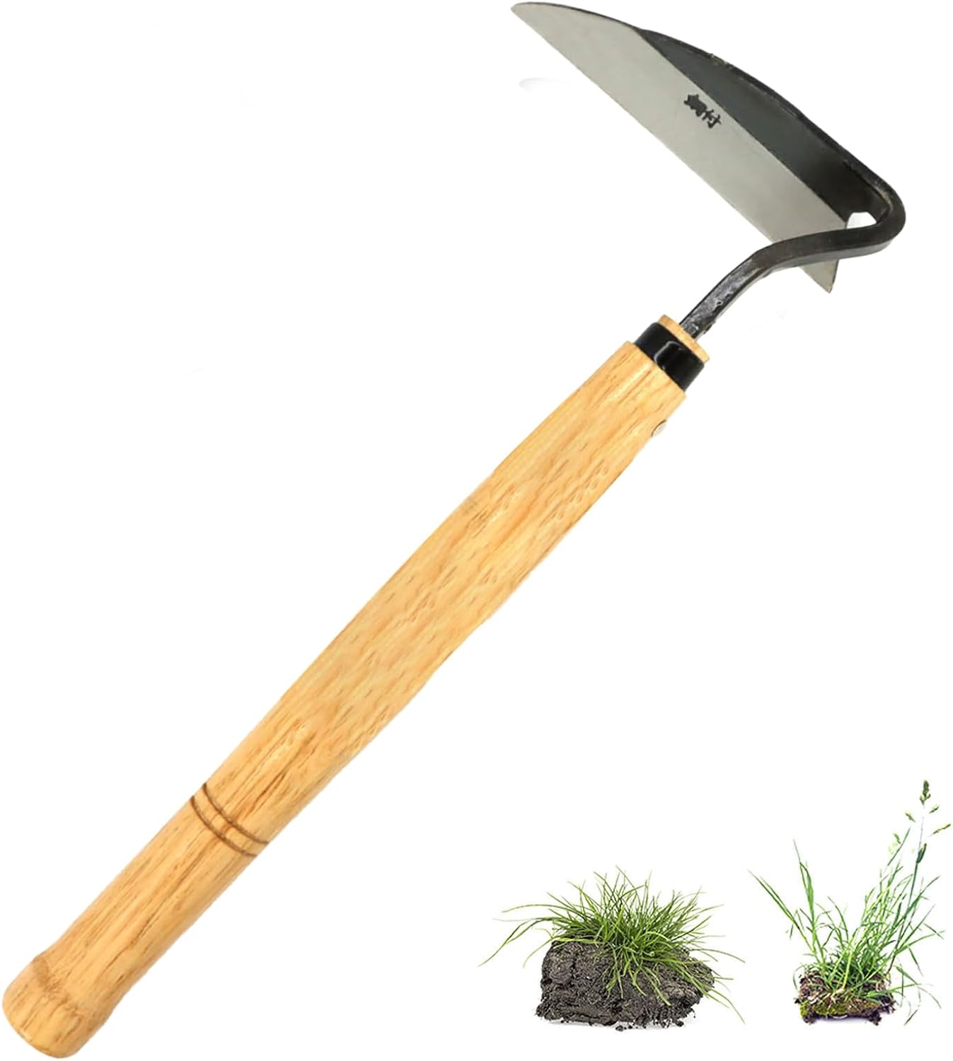 Elegital Japanese Sickle being used to trim garden edges