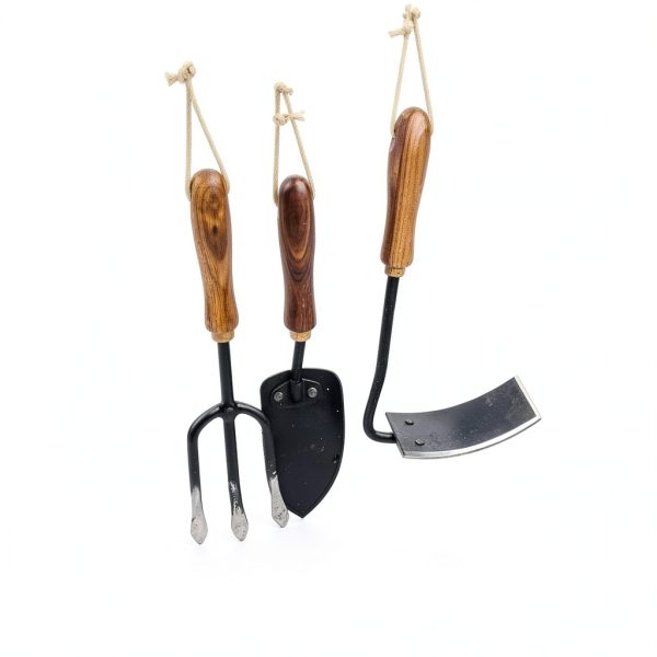 Square Hand Hoe Barebones Garden Tool Walnut Black-6