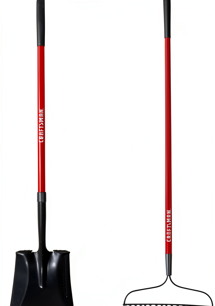 Fiberglass garden shovel in use on a flower bed
