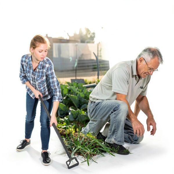 Garden Hoe COCONUT Steel Adjustable Long Handle-2