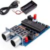 Ultrasonic Alarm Kit by AONTOKY HC-SR04 DIY Soldering Red-0